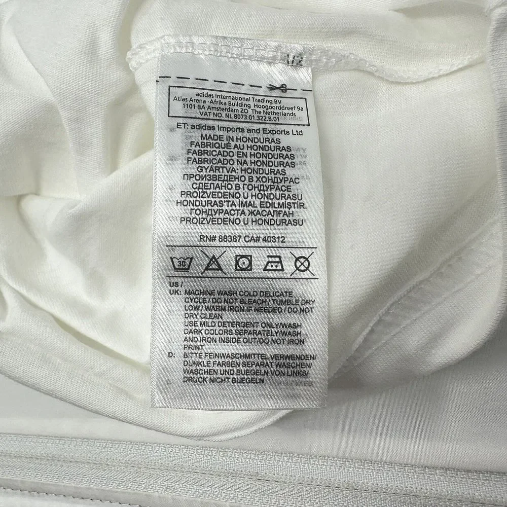 Lot Of 2 Adidas Trefoil Logo Classic Cotton T-Shirt‎ White/Black CW070 CW0710